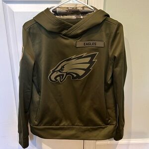 NFL Philadelphia Eagles Salute To Service Team Hoodie Size Small Kids